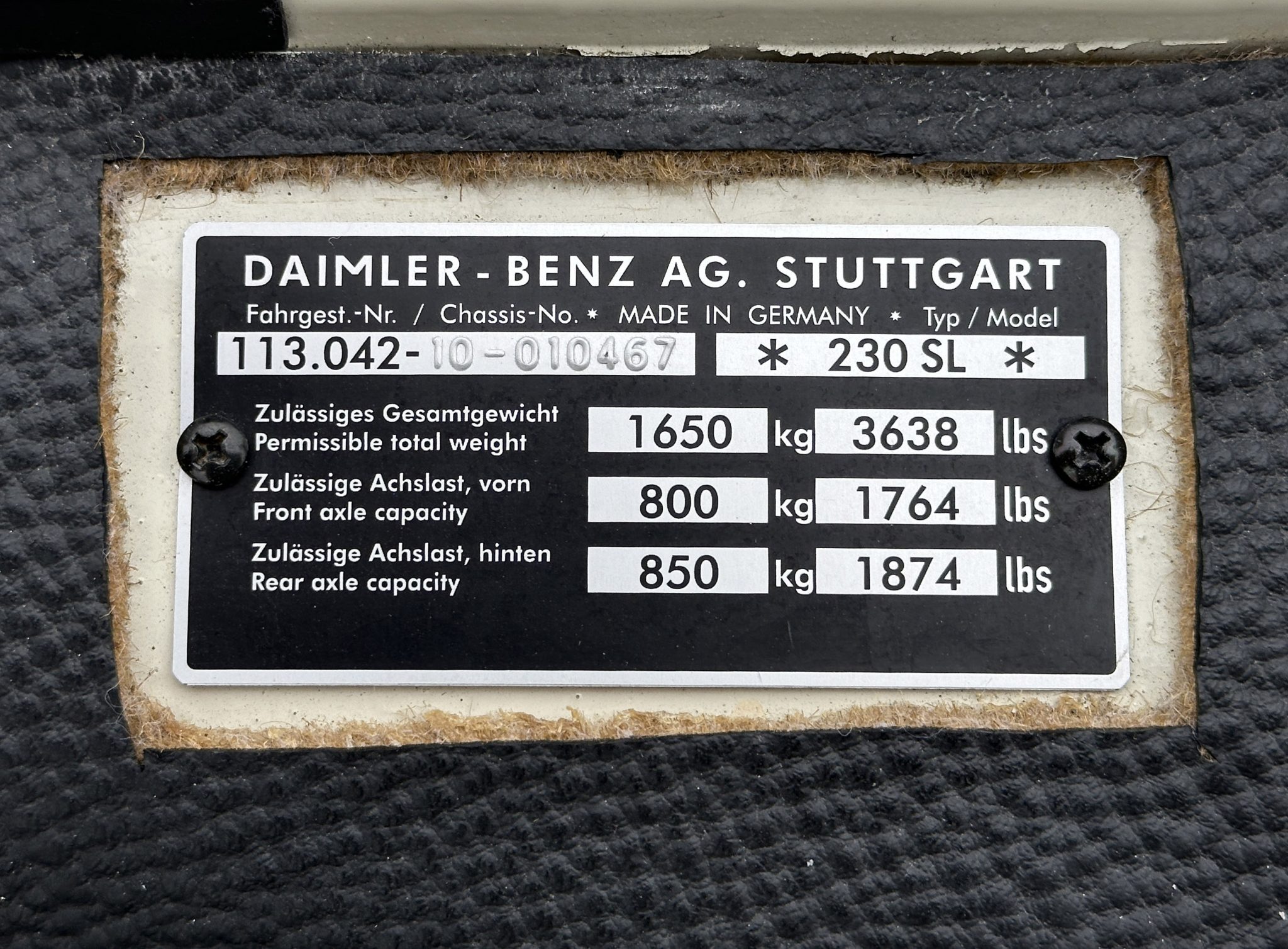 1965 Mercedes-Benz 230SL - Motor