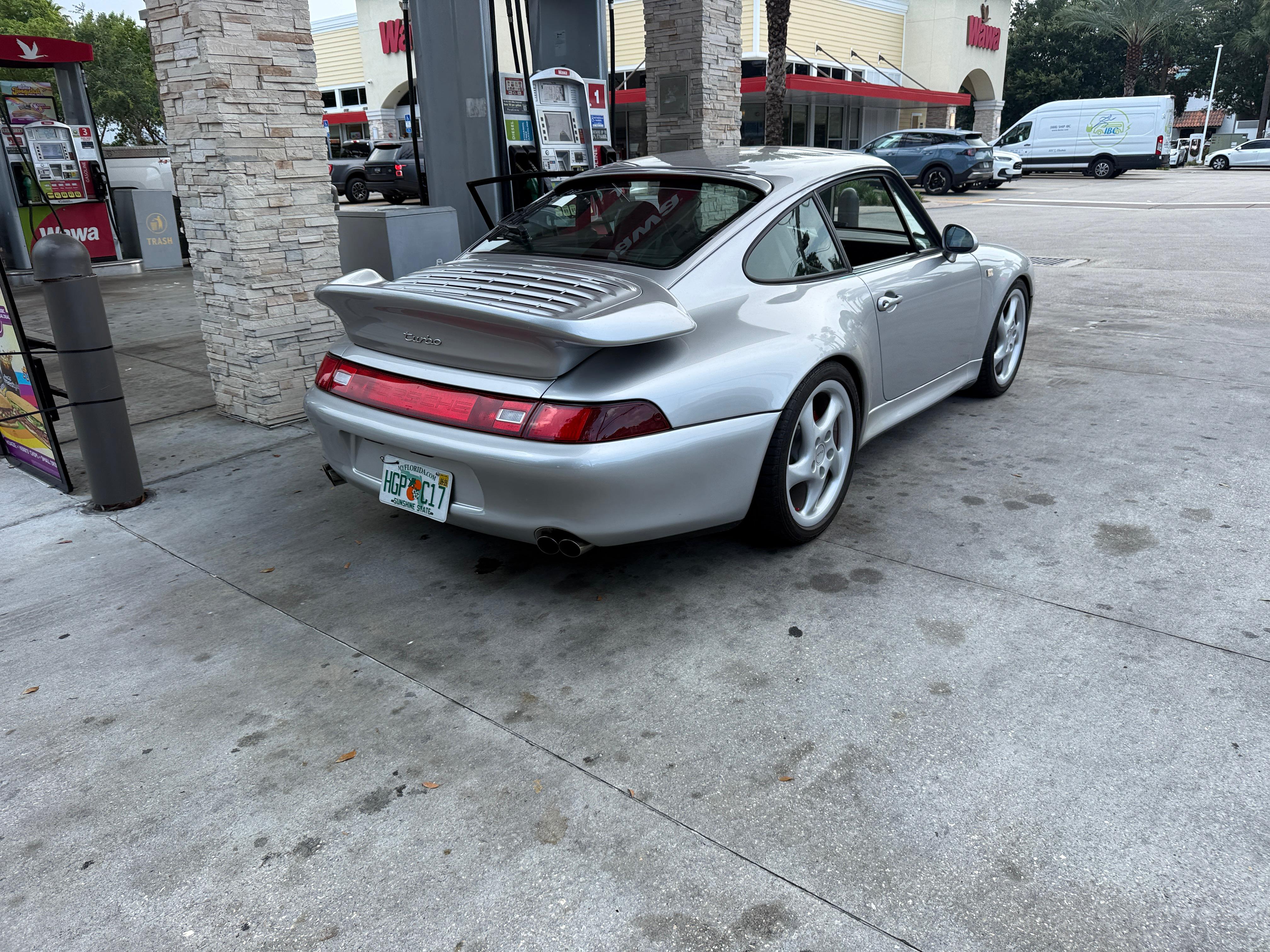 Doble turbocompresor K24, escape de doble tubo - 1998 Porsche 911 Turbo S WLS2 gris - exterior 9